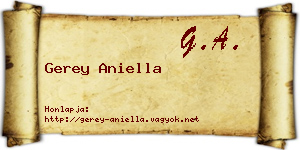 Gerey Aniella névjegykártya